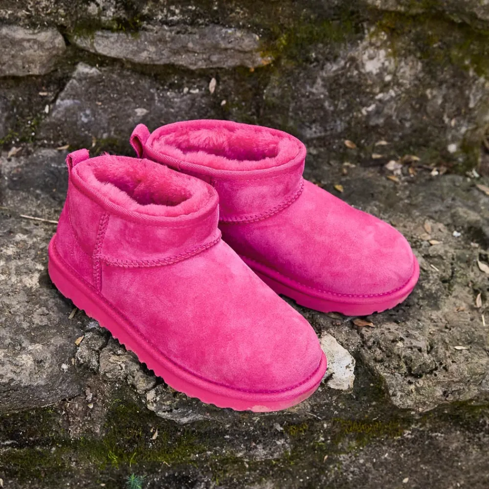 Shop UGG ® Classic Ultra Mini Boot - Little Kid / Big Kid - Berry