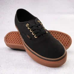 Clearance Vans Authentic Skate Shoe - Black / Gum