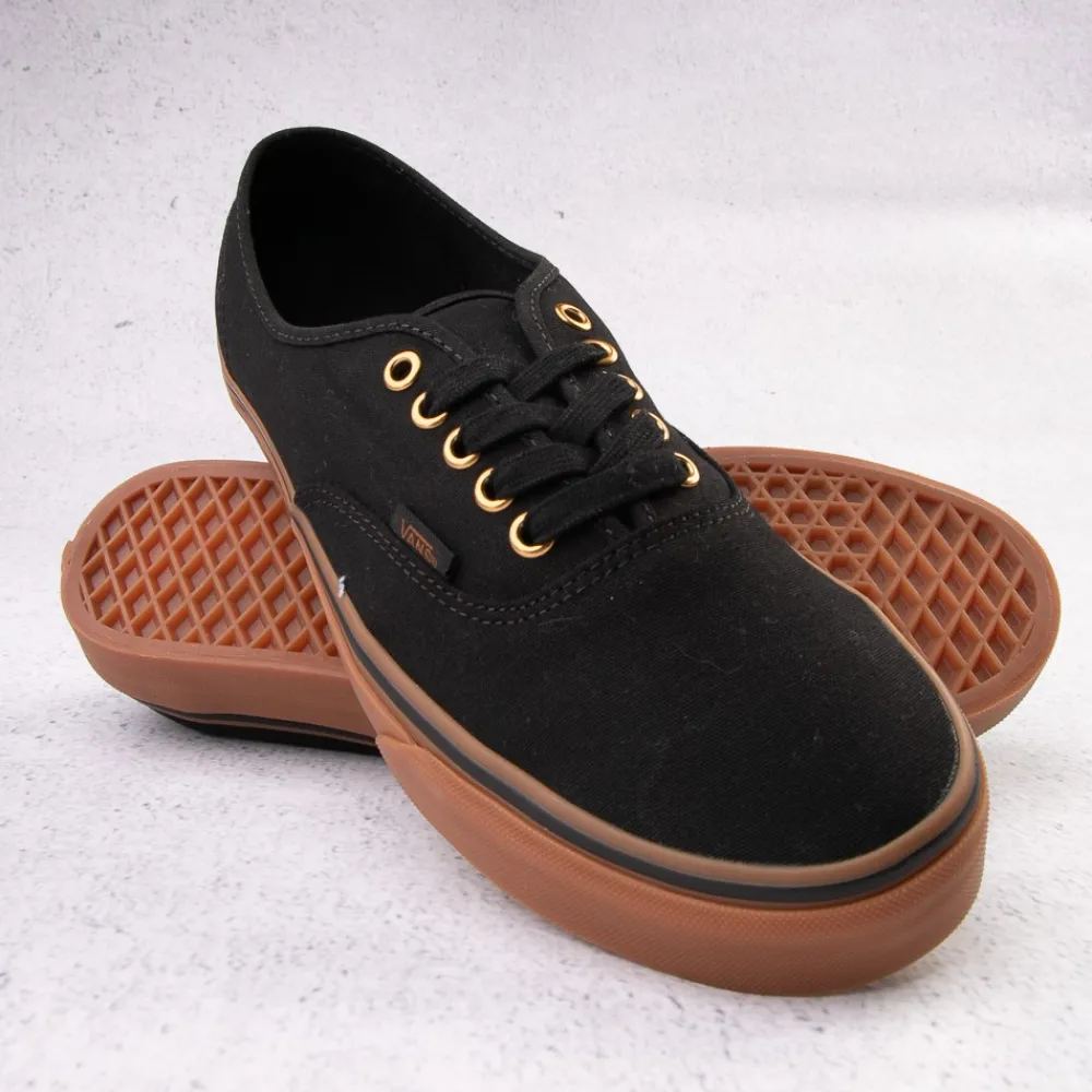 Clearance Vans Authentic Skate Shoe - Black / Gum