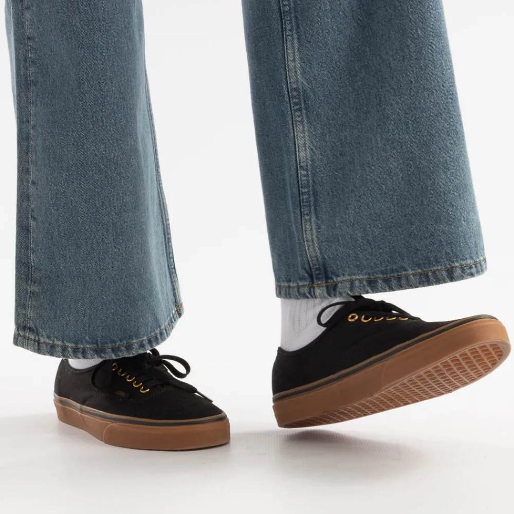 Clearance Vans Authentic Skate Shoe - Black / Gum