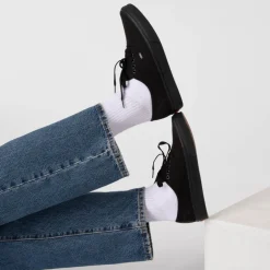 Cheap Vans Authentic Skate Shoe - Black Monochrome