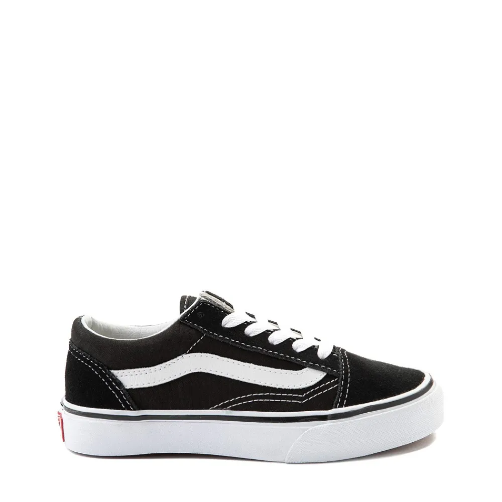 Outlet Vans Old Skool Skate Shoe - Little Kid / Big Kid - Black / White