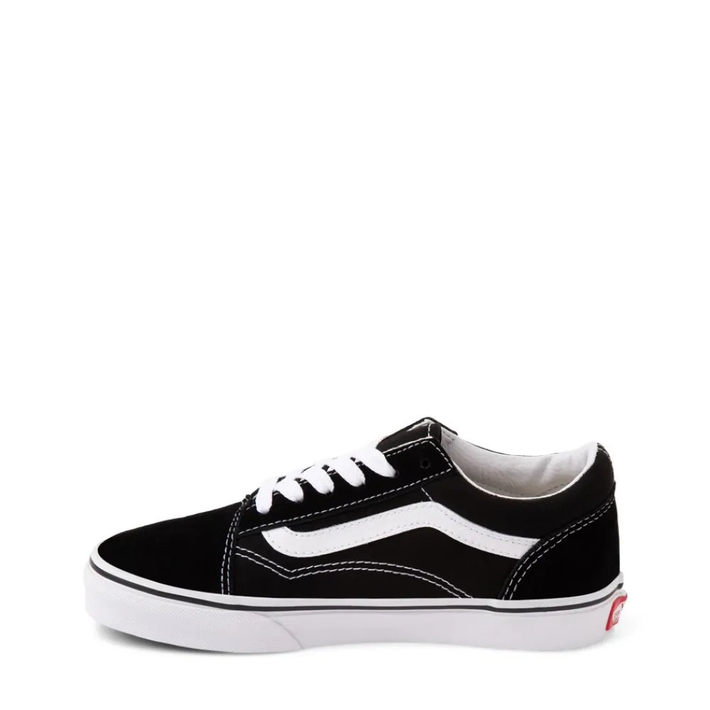 Outlet Vans Old Skool Skate Shoe - Little Kid / Big Kid - Black / White
