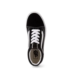 Outlet Vans Old Skool Skate Shoe - Little Kid / Big Kid - Black / White