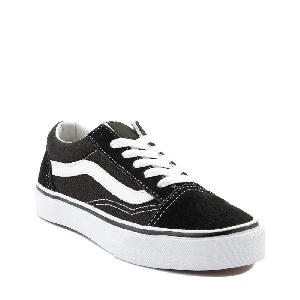 Outlet Vans Old Skool Skate Shoe - Little Kid / Big Kid - Black / White