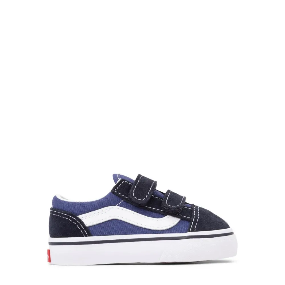 Cheap Vans Old Skool V Skate Shoe - Baby / Toddler - Blue / Navy
