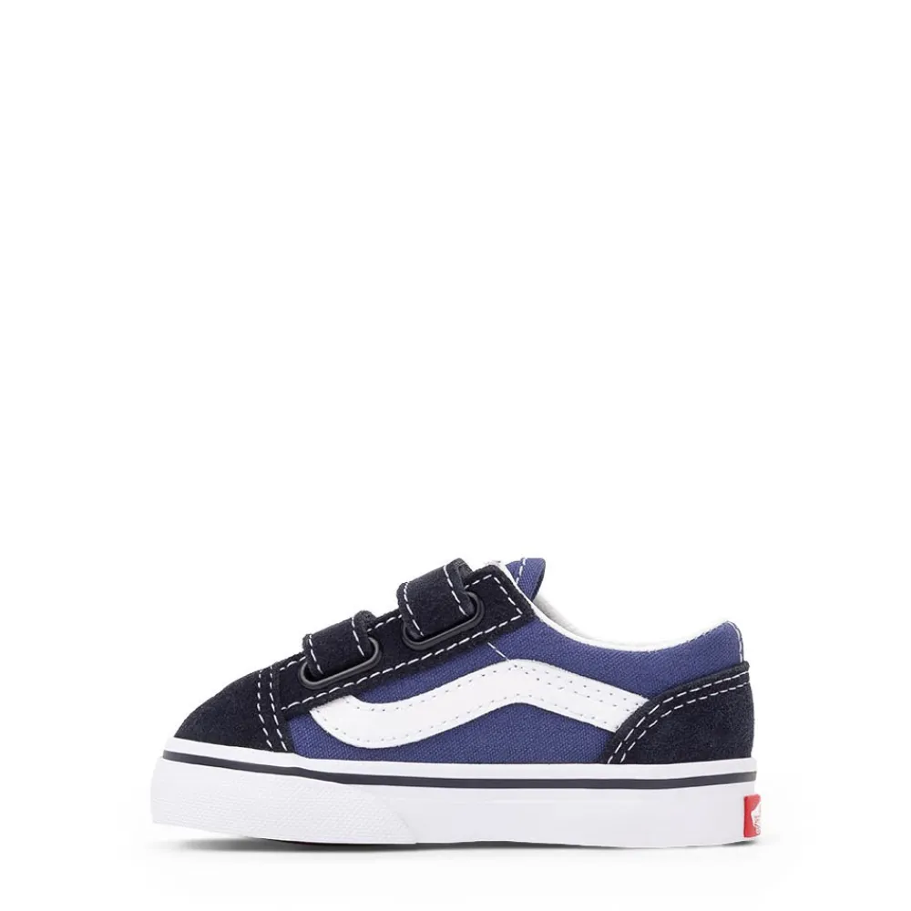 Cheap Vans Old Skool V Skate Shoe - Baby / Toddler - Blue / Navy