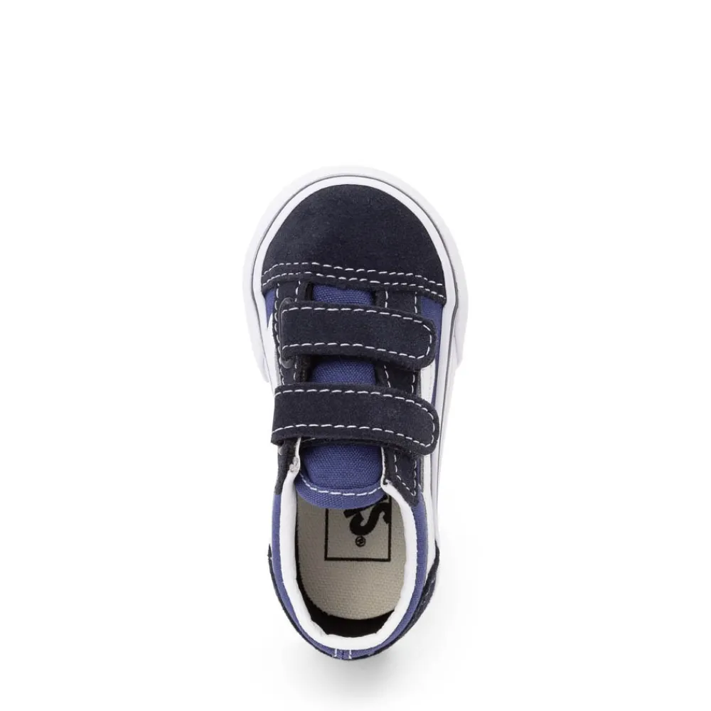 Cheap Vans Old Skool V Skate Shoe - Baby / Toddler - Blue / Navy