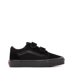 Hot Vans Old Skool V Skate Shoe - Little Kid - Black Monochrome