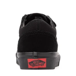 Hot Vans Old Skool V Skate Shoe - Little Kid - Black Monochrome