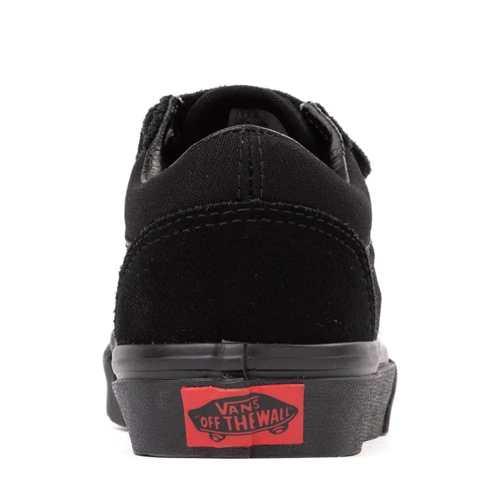 Hot Vans Old Skool V Skate Shoe - Little Kid - Black Monochrome