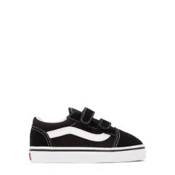 Clearance Vans Old Skool V Skate Shoe - Baby / Toddler - Black / White