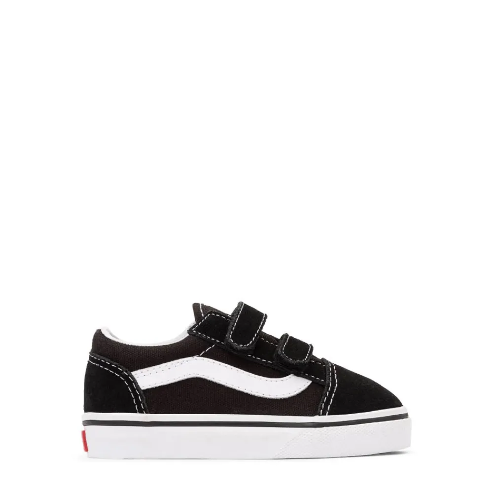 Clearance Vans Old Skool V Skate Shoe - Baby / Toddler - Black / White