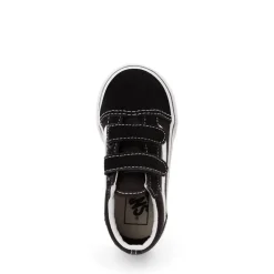 Clearance Vans Old Skool V Skate Shoe - Baby / Toddler - Black / White