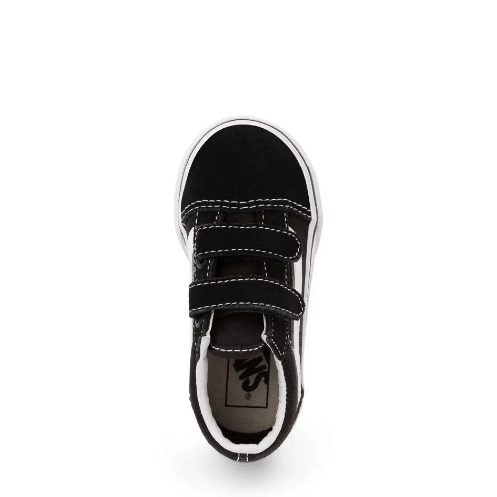 Clearance Vans Old Skool V Skate Shoe - Baby / Toddler - Black / White