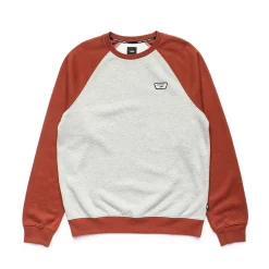 Cheap Vans Rutland Iii Crew Sweatshirt - Heather Grey / Burnt Ochre