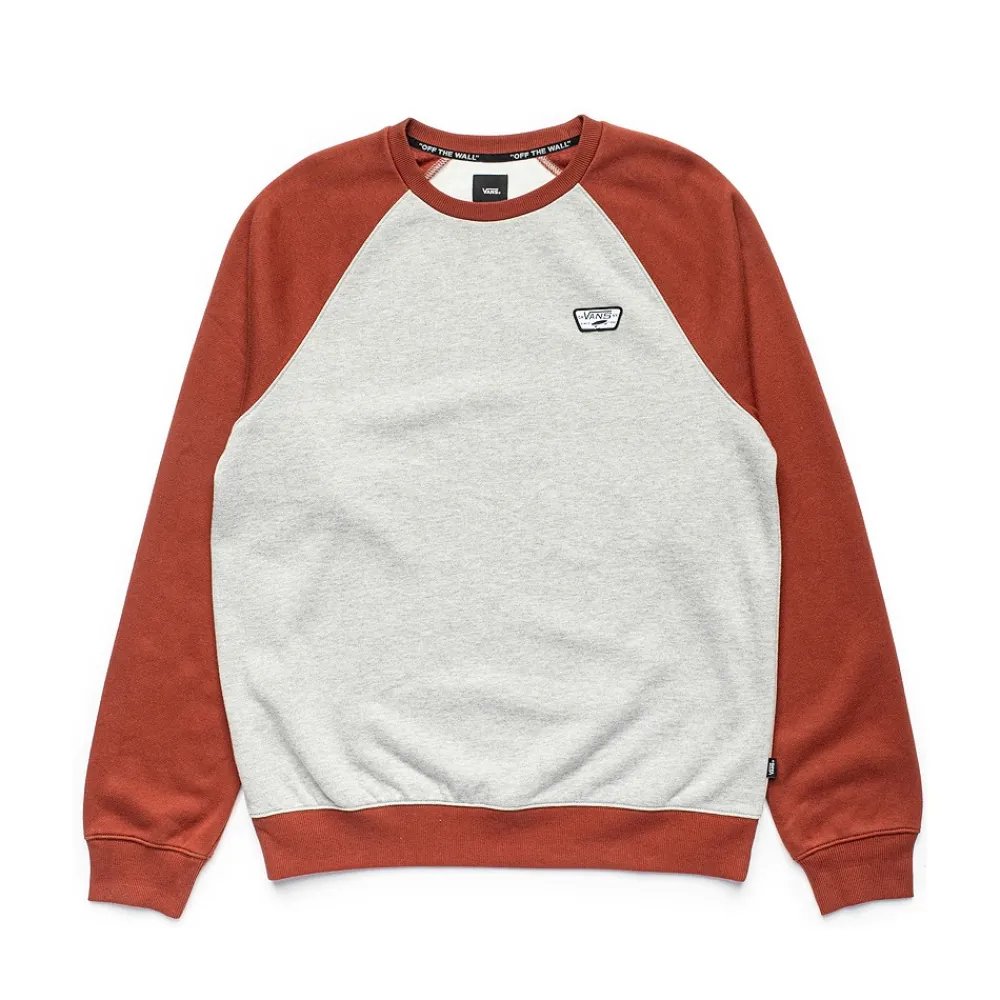 Cheap Vans Rutland Iii Crew Sweatshirt - Heather Grey / Burnt Ochre