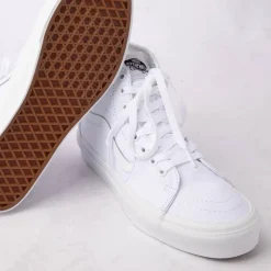 Cheap Vans Sk8-Hi Tapered Skate Shoe - True White Monochrome
