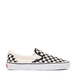 Outlet Vans Slip-On Checkerboard Skate Shoe - Black / White