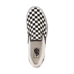 Outlet Vans Slip-On Checkerboard Skate Shoe - Black / White