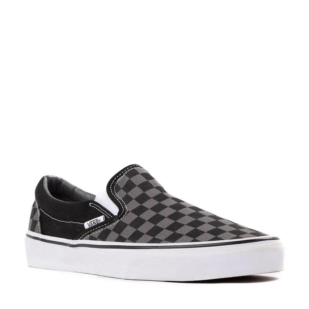 Shop Vans Slip-On Checkerboard Skate Shoe - Grey / Black