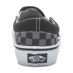 Clearance Vans Slip-On Checkerboard Skate Shoe - Little Kid / Big Kid - Black / Grey