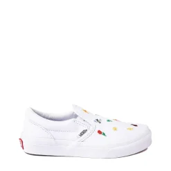 Discount Vans Slip-On Garden Party Skate Shoe - Little Kid - True White