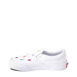Discount Vans Slip-On Garden Party Skate Shoe - Little Kid - True White