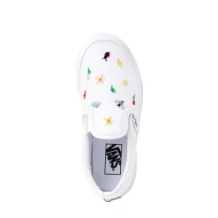 Discount Vans Slip-On Garden Party Skate Shoe - Little Kid - True White