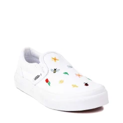 Discount Vans Slip-On Garden Party Skate Shoe - Little Kid - True White
