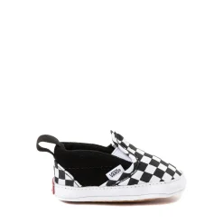 Fashion Vans Slip-On V Checkerboard Skate Shoe - Baby - Black / White