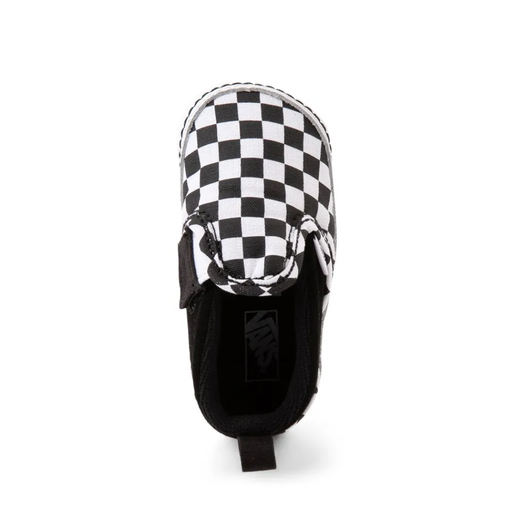 Fashion Vans Slip-On V Checkerboard Skate Shoe - Baby - Black / White