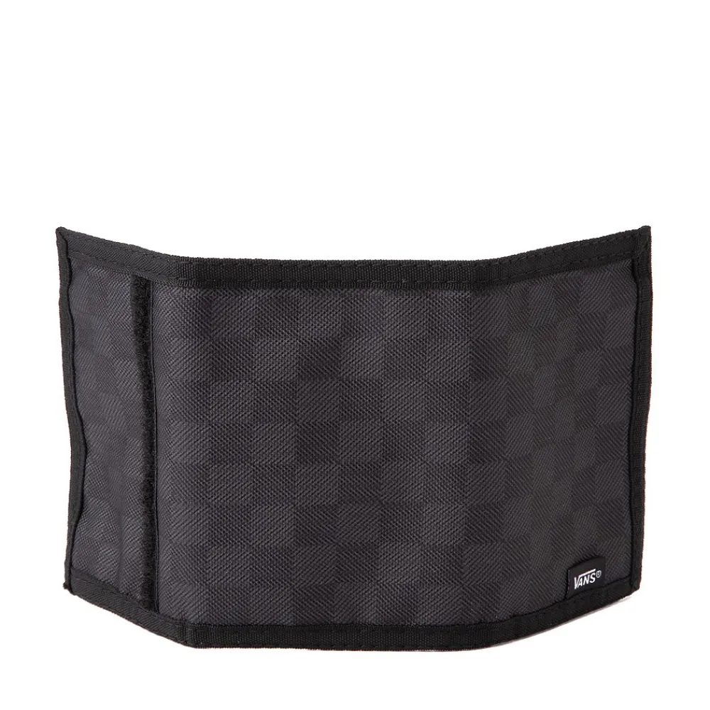 Cheap Vans Slipped Tri-Fold Checkerboard Wallet - Black / Grey