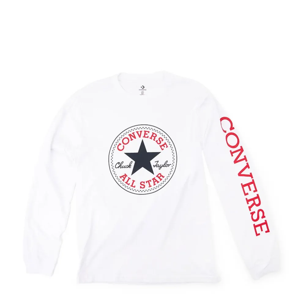 Store Converse Women Chuck Patch Long Sleeve Tee - White