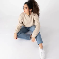 Shop adidas Womens All Szn Fleece Sweatshirt - Wonder Beige