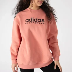 Clearance adidas Womens All Szn Fleece Boyfriend Sweatshirt - Wonder Clay