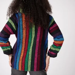 Cheap Crocs Womens Baja Poncho - Rainbow Stripe