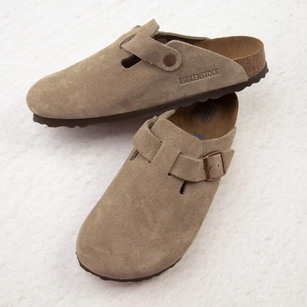 Sale Birkenstock Womens Boston Soft Footbed Clog - Taupe