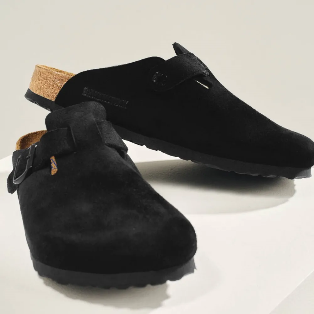 Best Sale Birkenstock Womens Boston Soft Footbed Clog - Black