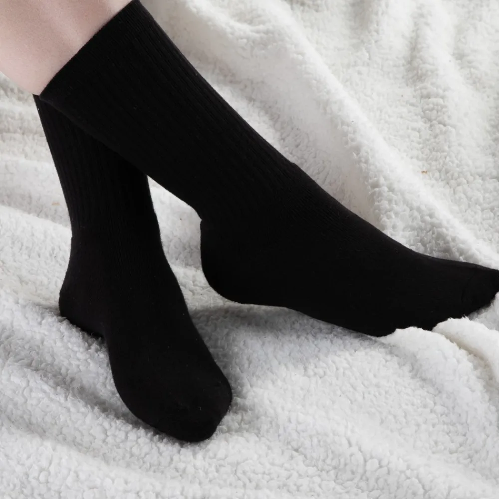 Outlet Crocs Womens Crew Socks 5 Pack - Black
