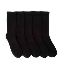 Outlet Crocs Womens Crew Socks 5 Pack - Black
