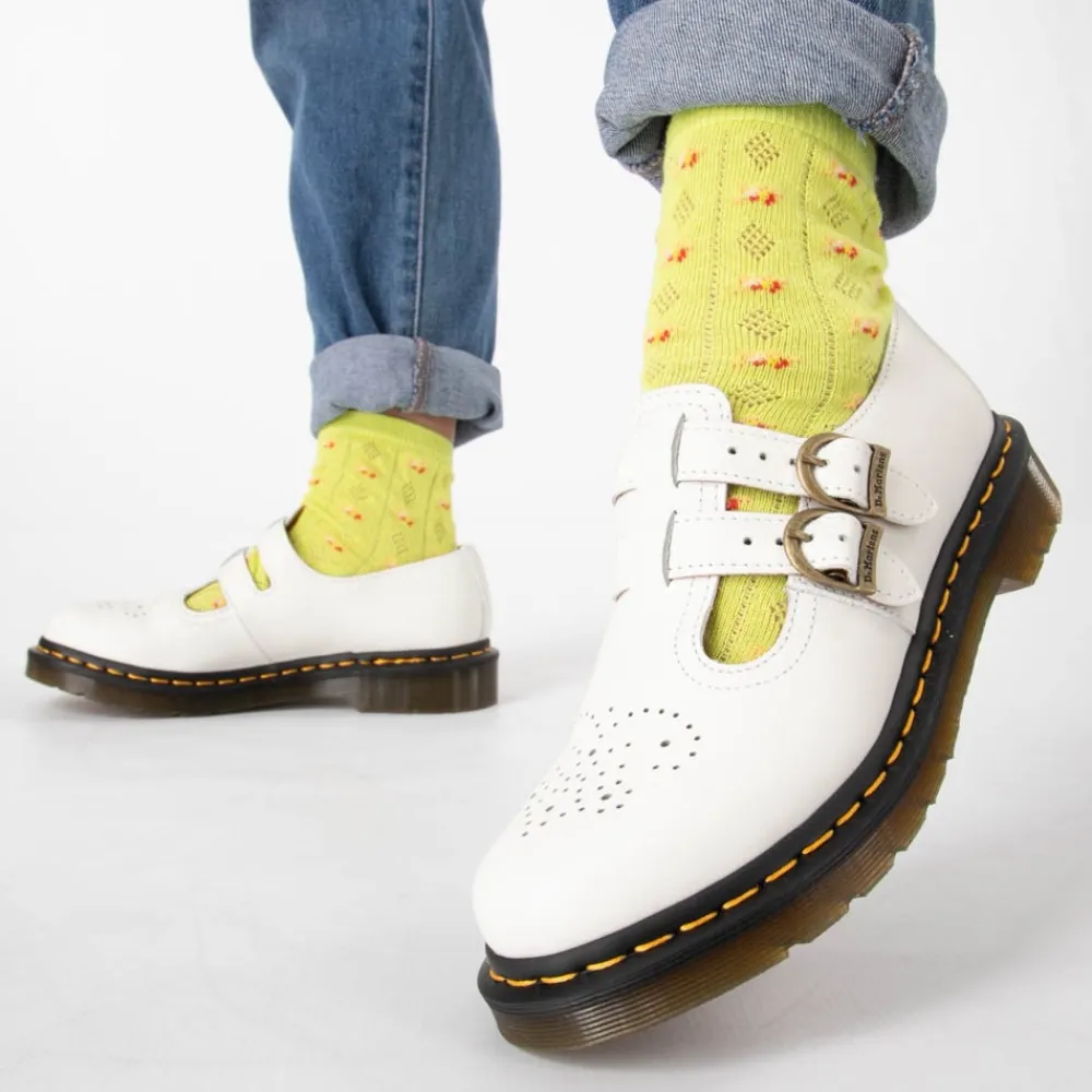 Hot Dr. Martens Womens Mary Jane Casual Shoe - White