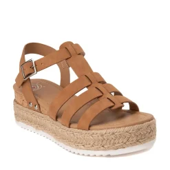 Outlet Heart in D Womens Trader-S Wedge Sandal - Cognac