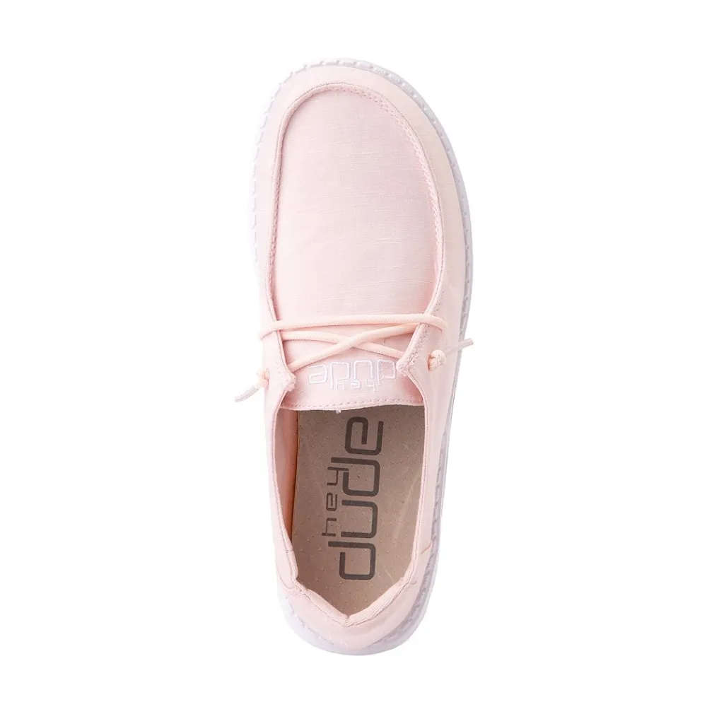 Flash Sale HEYDUDE Womens Wendy Slub Casual Shoe - Pink
