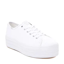 Discount Keds Womens Triple Up Platform Casual Shoe - White / Silver