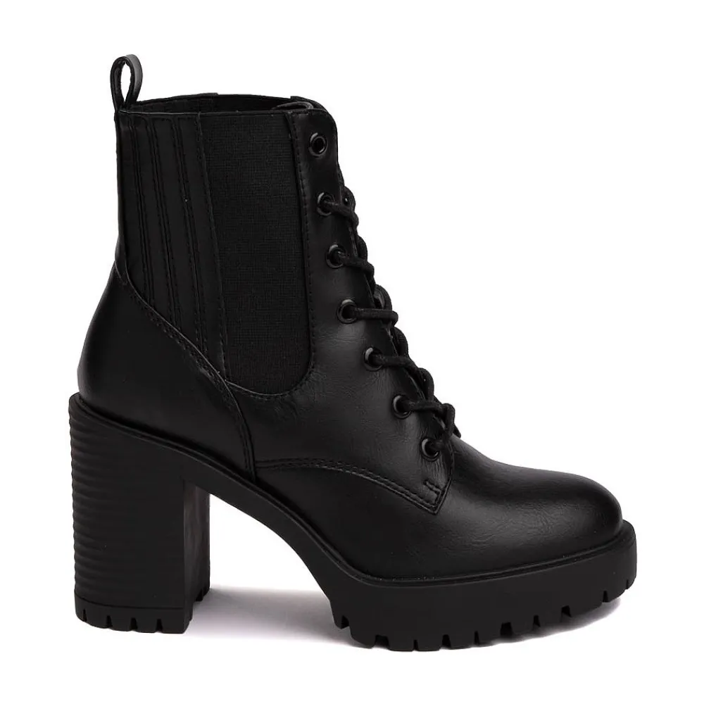 Fashion MIA Womens Avni Heel Boot - Black