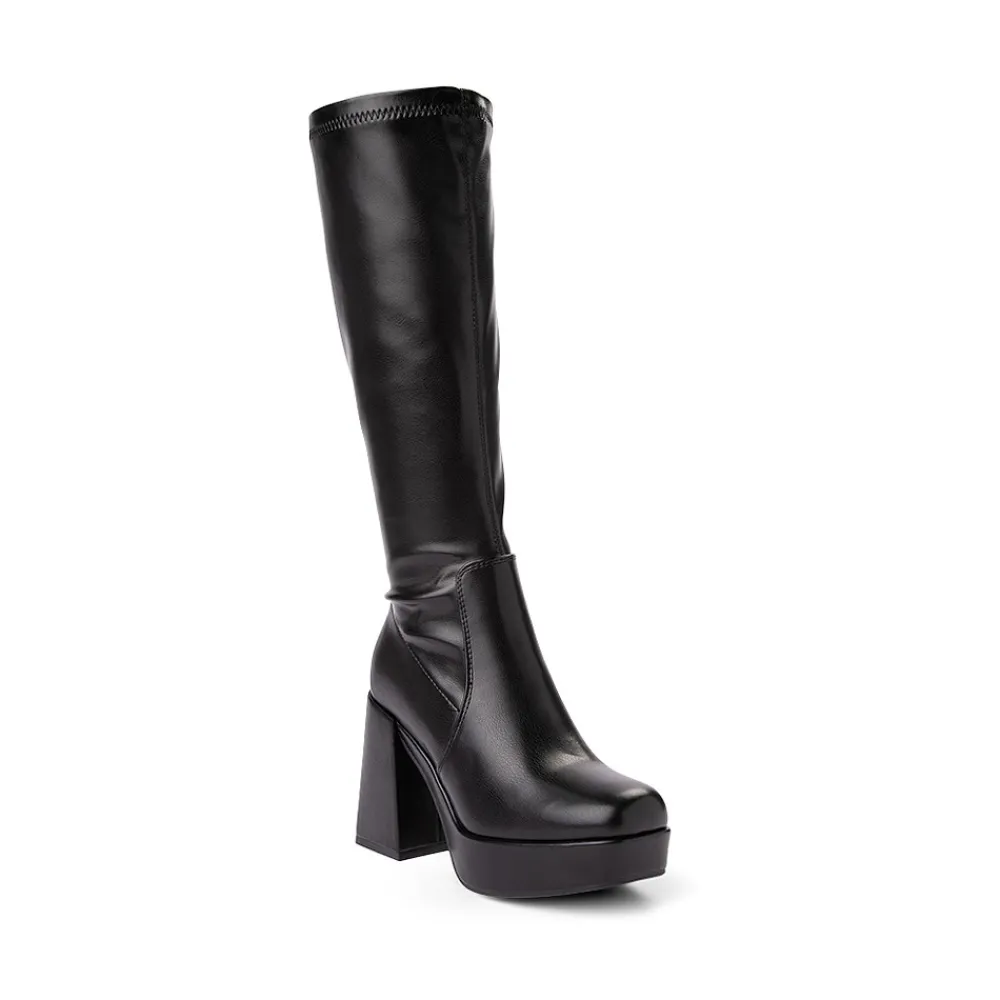 Cheap MIA Womens Everett Tall Heel Boot - Black