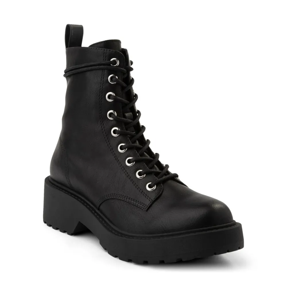 Clearance MIA Womens Madolyn Combat Boot - Black