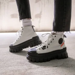 Outlet Palladium Womens Revolt Hi Platform Boot - White