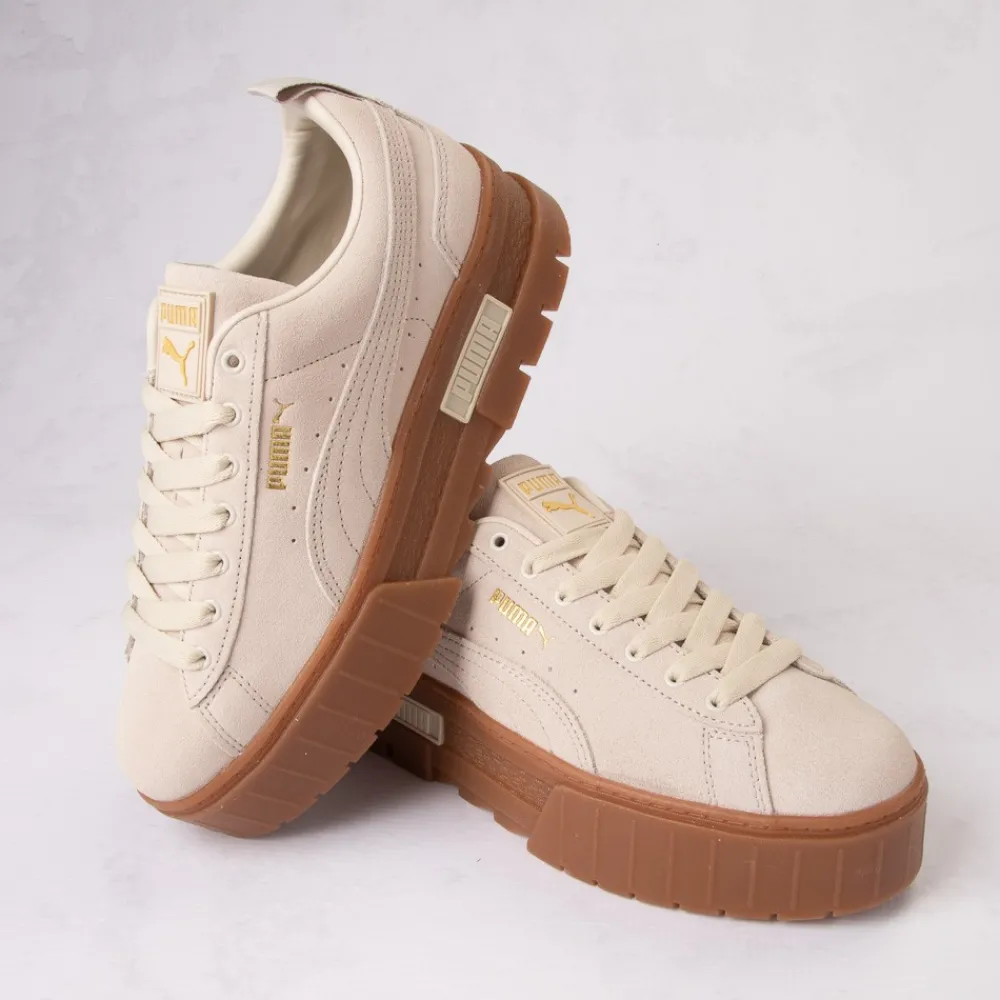 Cheap Puma Womens Mayze Platform Athletic Shoe - Oatmeal / Gum